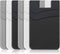 SHANSHUI Phone Wallet, 6 Pack Card Holder for Back of Phone Double Silicone Credit Business Card Sleeve Pocket Compatible for iPhone and Every Sma...