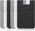SHANSHUI Phone Wallet, 6 Pack Card Holder for Back of Phone Double Silicone Credit Business Card Sleeve Pocket Compatible for iPhone and Every Sma...