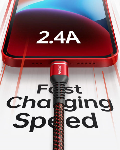1ft Lightning Cable 3Pack Short iPhone Charger Cable USB Fast Nylon Braided 12 inch iPhone Charging Cable Compatible with Apple iPhone 14/13/12/12...