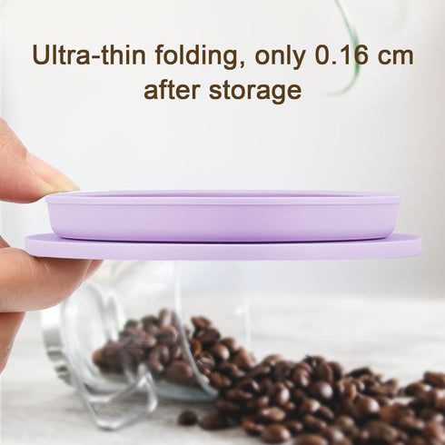 Collapsible Paperless Pour Over Coffee Maker with Stainless Steel Mesh Filter, Silicone Camping Coffee Maker Pour Over for 1~2 Cup, Reusable Colla...