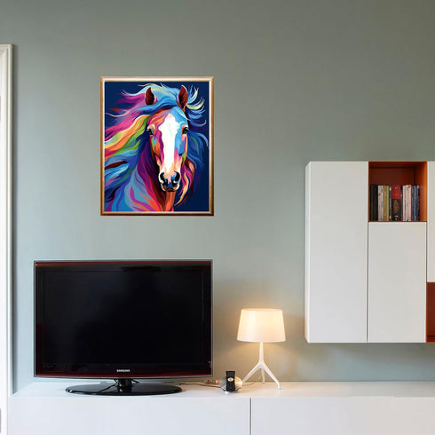 Paint by Numbers DIY Acrylic Painting Kit for Kids & Adults Beginner – 16" Wx20 L Colorful Horse Head Pattern...
