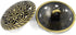 Bezelry 12 Pieces Lacework Filigree Antique Brass Metal Shank Buttons. 21mm (3/4 inch)...