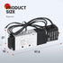 1/8” NPT Solenoid Valve DC 12V Single Coil Pilot Operated Motorized 2-Position 5-Way Connection Type Pneumatic Solenoid Valve(4V110-06 1/8”NPT,Out...