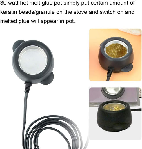 Summer Enjoyment Glue Stove, Mini Hot Glue Melting Pot 30W Melting for Silk Flower Factory for School Handcraft Teaching(U.S. regulations)...