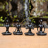 OwMell Lot of 4 Meditation Yoga Pose Statue Figurine Ceramic Yoga Figure Set Decor - Black...