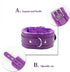 Leather Choker Collar with Long Traction Chain Rugged Durable and Collar Necklace Neck Size Adjustable Suitable for Pets Purple...