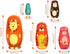 Maxshop Nesting Dolls for Kids - Russian Wooden Stacking Nested Set 5 Pieces Handmade Toys for Children Christmas Birthday Rome Decoration Hallowe...