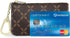 Luxury Zip Key Chain Pouch | Mini Coin Purse Wallet Card Holder with Clasp | for Men Women - Coated Canvas (Brown)...