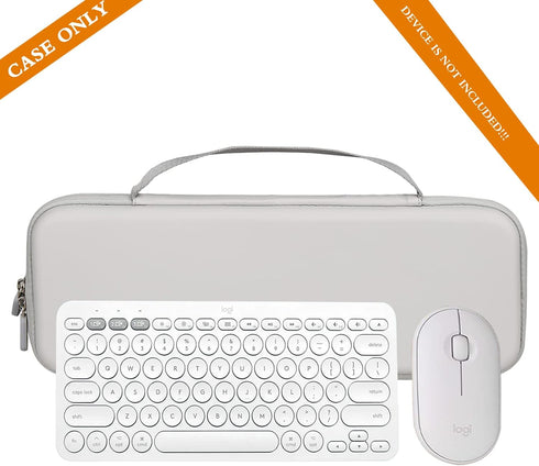 Aproca Grey Hard Travel Storage Case, for Logitech K380 Multi-Device Bluetooth Keyboard and Logitech Pebble M350 / i345 Mouse...