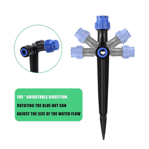 Drip Irrigation Emitters, with Adjustable 360 Degree Water Flow Drippers Emitters for 1/4 inch Tubing, Garden Drippers Emitters Perfect for House ...