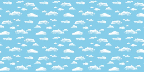 Fadeless Bulletin Board Paper, Fade-Resistant Paper for Classroom Decor, 48” x 12’, Clouds, 1 Roll...