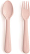mushie Flatware Fork and Spoon Set For Kids | Made in Denmark (Blush)...