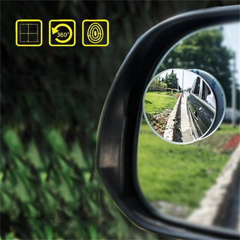 Blind Spot Mirror, 2"" Round HD Glass Frameless Convex Rear View Mirrors Exterior Accessories with Wide Angle Adjustable Stick for Car SUV and Tru...