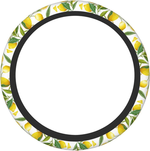 Lemon Patterns Wheel Cover for Women,Yellow Lemons 14.5 Steering Wheel Cover Protector Non Slip Durable Universal Automotive Accessories Car Decor...