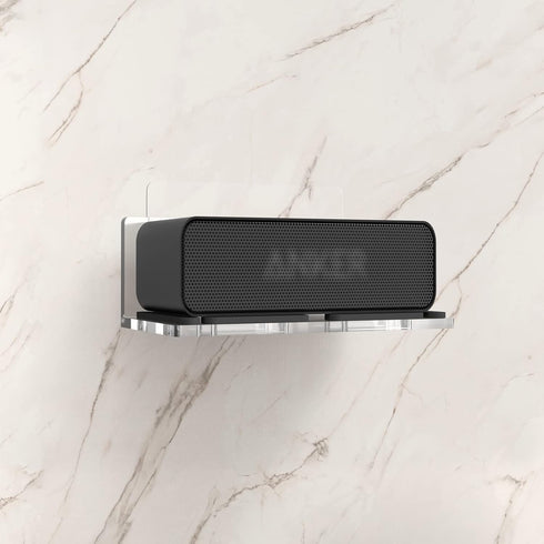 Geekria Wall Mount Shower Speaker Stand Compatible with Anker Soundcore 2, JBL Clip 3, INSMY C12 IPX7 Waterproof Bluetooth Speaker, Bathroom Wallm...