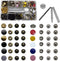 12.5 mm Snap Fastener Kit 12 Colors 120 Sets Clothing Snaps Metal Solid Snaps Buttons Kit Press Tool for Clothing Sewing and Crafting...