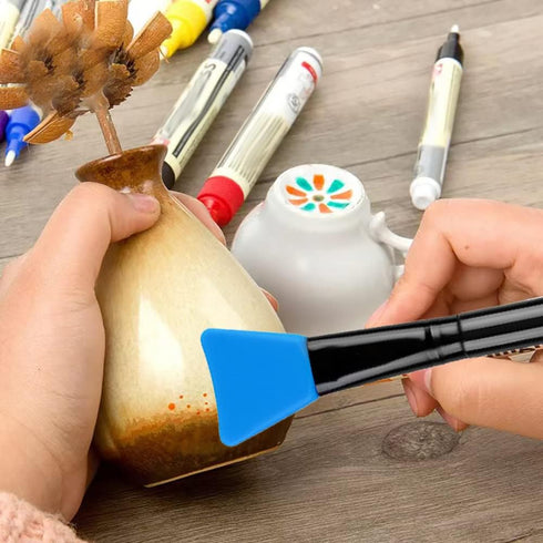 16 Pcs Silicone Magic Brushes,Reusable Silicone Epoxy Resin Applicator Sticks for DIY Painting Mixing & Spreading to Glitter Tumblers, Acrylic Cup...