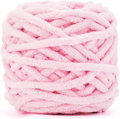 Blanket Yarn 100g/3.5oz - Pink Chenille Yarn 6 Super Bulky - 72 Yards - Knitting, Crocheting & Crafts Chunky Yarn......