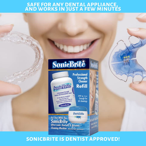 High Intensity Dental Cleaning Powder — Freshen Your Dentures, Retainers, Night Guards and Aligners — Powerful Formula Removes Stains, & Plaque...