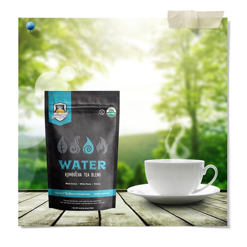 Fermentaholics Water Kombucha Tea Blend – 4 oz – Smooth Loose Leaf Mix with Black Assam, White Peony & Oolong – For Kombucha Brewing – USDA Certif...