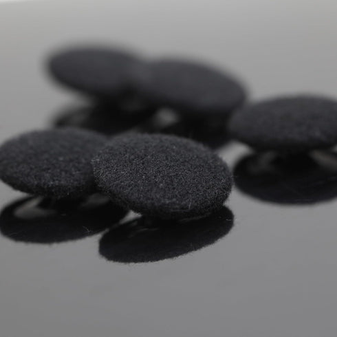 10PCS Fabric Cloth Covered Buttons with Metal Shank Buttons for Suits Gowns Blouses Tuxedo Sweaters Fabric Buttons Black 20mm...