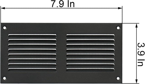 Vent Systems 8'' x 4'' Inch Air Vent Cover - Anthracite - Metal Air Return Grill with Built in Pest Guard Screen HVAC Vent Cover for Home Improvem...
