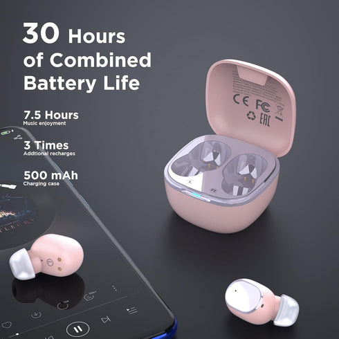 HTC True Wireless Earbuds 2 Bluetooth Earphone with USB-C Charging Case, Built-in Microphone/Touch Control/IPX5 Waterproof/Built-in Mic/32H Playti...