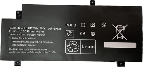 VGP-BPS34 VGP-BPL34 Laptop Battery Replace for VAIO FIT 15A, SVF15A1ACXB SVF15A1ACXS SVF15A1BCXB SVF15A1BCXS SVF15A1CCXB...