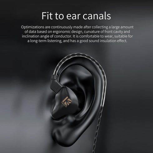 KBEAR KS1 Wired in ear Headphones, Deep Bass iem Earbuds Noise Cancelling in ear Monitors Earphones with 1DD Driver, Ear Hooks Cable for Gaming Co...