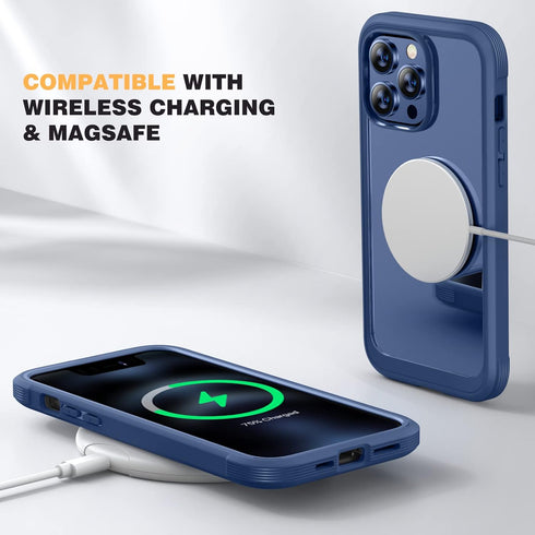 Miracase Designed for iPhone 12 Pro Max Case, Full Body Rugged Case with Built-in Touch Sensitive Anti-Scratch Screen Protector, Soft TPU Case Com...