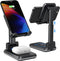 Wireless Charger, 2 in 1 Dual Wireless Charging Stand, Adjustable Phone Holder for Desk 10W Qi Fast Charger Compatible with iPhone 14/13/12/11/Pro...