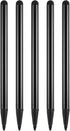 MECCANIXITY 5pcs 2 in 1 Phone Touch Screen Pen Resistive Stylus Pen Aluminum Alloy with Resistance Capacitive Tips Universal, Black......