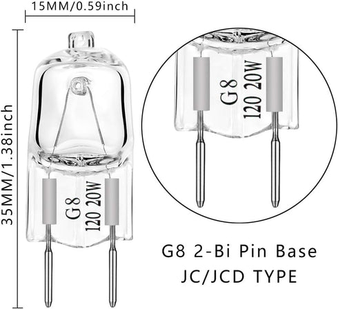 GE Microwave Replacements, 20W Halogen Lamp Bulb Replaces WB25X10019,Pack of 3...
