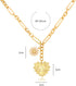 Sun Heart Necklace for Women 18K Gold Plated Heart Pendent Charm Necklace Chunky Chain Choker Necklace Hip Hop Charm Necklace...
