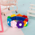 2PCS Dog Cat Collar Rainbow Hairball Flower Velcro Pet Necklace Cute Neck Strap for Pet Costume Supplies...
