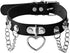 Soft Leather Choker Collar with Chain Leash Set Heart Pendant Necklace for Womens Pet Dogs Cats Unique Gifts...