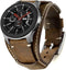 Compatible with Samsung Galaxy Watch 46mm/Gear S3 Frontier/Galaxy Watch 3 45mm /Classic Strap, 22mm Replacement Genuine Leather Cuff Band with Sta...