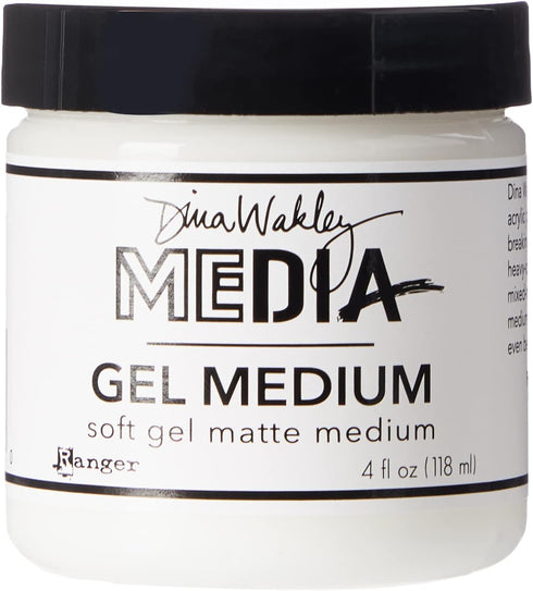 Ranger Dina Wakley Media Gel Medium 4oz Jar, Matte Finish...