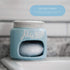 Blue Mason Jars Ceramic Sponge Holder for Kitchen Sink Organizer - Mason Jar Decor Farmhouse Sink Caddy Sponge Holder w/ Non Scratch Scrubber - Ho...