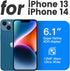 Mkeke for iPhone 14 Case for iPhone 13 Case Clear Transparent Shockproof Bumpers Cases for iPhone 13/14......