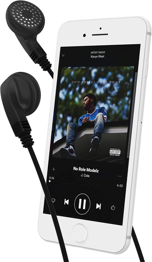 Maeline Bulk Earphones with 3.5 mm Headphone Plug - 20 Pack Wholesale Bundle - Black...