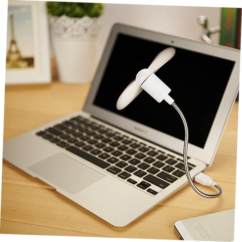 Zerodeko 4 Pieces USB Mini Fan Neck Fan Computer Fan Travel Fan Portable Fan Flexible Gooseneck Cooling Fan Cooling Fan for for Laptop Portable US...