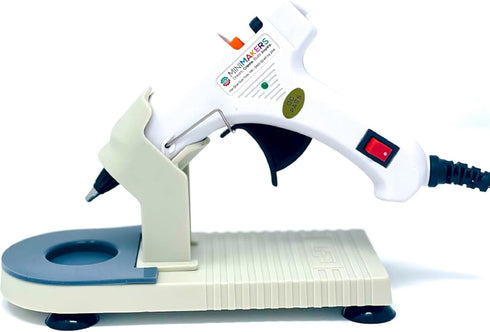 Hot Glue Gun with Heavy Duty Base/Stand and 20 Colour Glitter Glue Sticks...