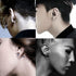16 Pairs Stainless Steel Punk Y2K Black Dangle Earrings for Men, Axe Skull Screw Cone etc Huggie Hoop Long Chain Piercing Hoop Earrings Set for Un...