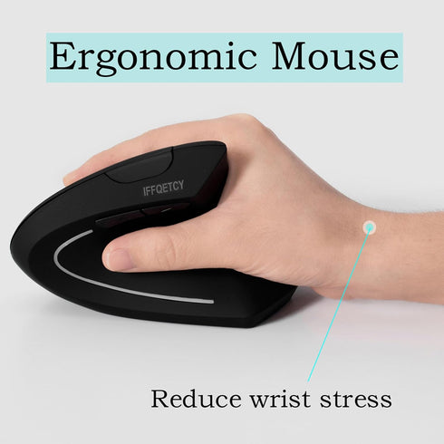 Ergonomic Mouse, 2.4G Vertical Mouse, Photoelectric Wireless Mouse, 800/1200/1600 DPI, 6 Buttons, Suitable for Laptops, Desktops, PC, Computers - ...