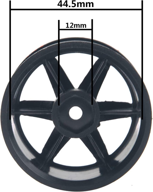 6-Spoke 1.9" Rubber Tires 108mm Wheels & 12mm Hex Hub Wheel Rims Compatible with 1/10 Axial D90 SCX10 CC01 TF2 RC Off-Road Climbing Crawler Car...