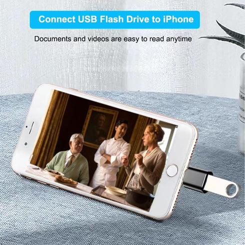 Apple MFI Certified Lightning to USB Camera Adapter, USB 3.0 OTG Cable Adapter for iPhone 14 13 12 11 XS XR X SE 8 7 6 5 iPad to Connect Card Read...