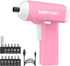 ENERTWIST Pink Electric Cordless Screwdriver, Rechargeable 4V Power Screwdriver with LED Light,12Pcs Accessories for Home Repair...