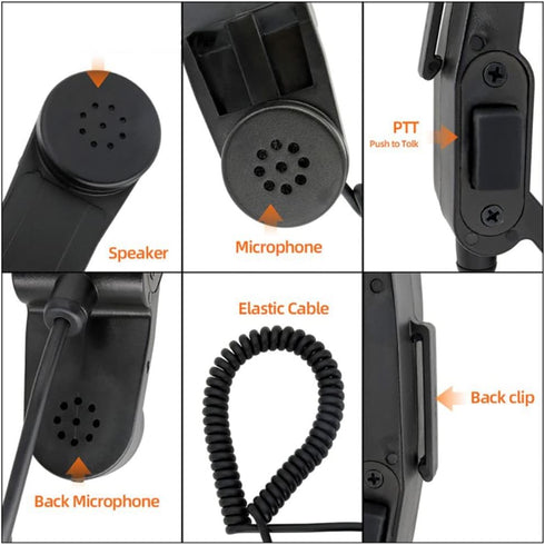 Diyeeni 3.5mm Plug Speaker Mic, Retro Telephone Handset Handheld Speaker Mic HiFi Sound Shoulder, Retro handsets for Cell Phones......