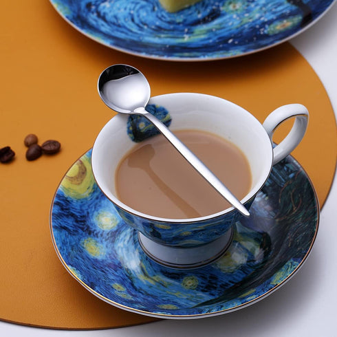 Coffee Spoons Set of 6, Kyraton Stainless Steel 5.1" Demitasse Spoons, Tiny Espresso Spoons, Small Mini Coffee Spoons, Dishwasher Safe...